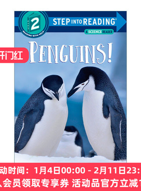 企鹅 英文原版 Step into Reading 2 Penguins 英文版 进口英语原版书籍