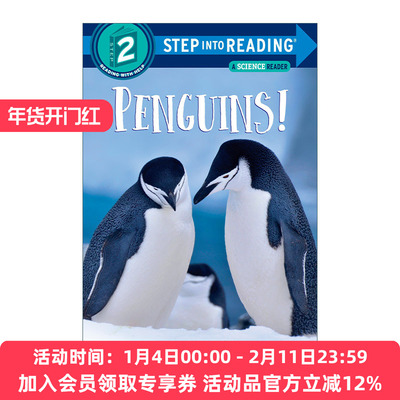企鹅 英文原版 Step into Reading 2 Penguins 英文版 进口英语原版书籍