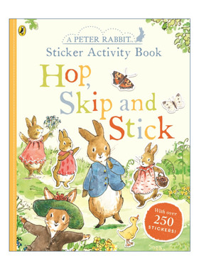彼得兔的故事  英文原版 Peter Rabbit Hop Skip Stick Sticker Activity 蹦蹦跳跳 贴纸活动书 英文版 进口英语原版书籍