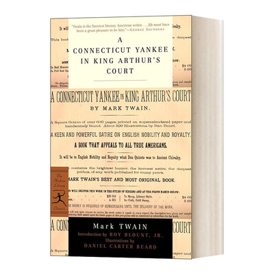 康州美国佬大闹亚瑟王朝 英文原版小说 A Connecticut Yankee in King Arthur's Court 误闯亚瑟王宫 科幻小说 英文版 进口英文书