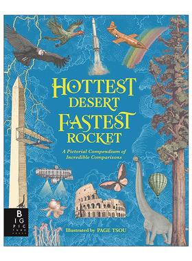 英文原版 Hottest Desert Fastest Rocket 万物大比拼 从恐龙到金字塔的震撼对比 英文版 进口英语原版书籍