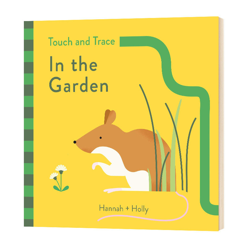 低幼触摸书 花园 英文原版 touch and trace in the garden 英文版
