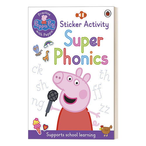 英文原版 Peppa Pig: Super Phonics 小猪佩奇 超级语音贴纸书 英文版 进口英语原版书籍