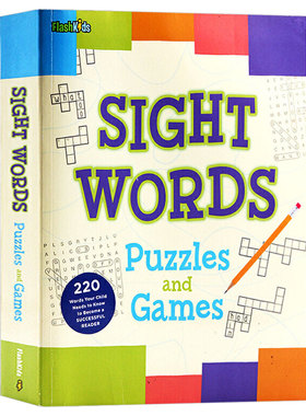 220个高频词汇练习进阶第2册 英文原版 Sight Words Puzzles and Games 英文版常见字核心词儿童词典字典 进口英语词汇学习书籍
