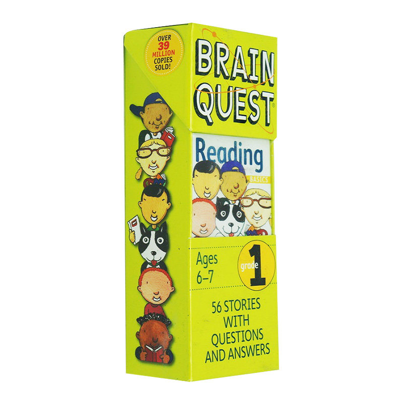 brainquest 大脑任务智力开发卡片书 1年级阅读6-7岁 英文原版 1st Grade Reading 英文版进口英语儿童益智问答学习卡片 趣味互动