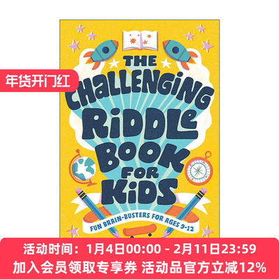 英文原版 The Challenging Riddle Book for Kids 儿童谜语挑战书 9-12岁 提高智力 英文版 进口英语原版书籍