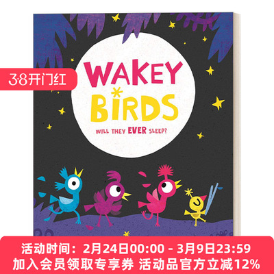 醒着的鸟 英文原版 Wakey Birds 丛林故事 儿童绘本 英文版 进口英语原版书籍
