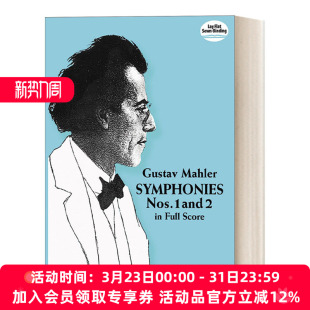英文原版 and 马勒第一交响曲和第二交响曲全谱 Full 进口英语原版 Nos. 英文版 Symphonies 书籍 Score