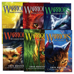 英文原版 Warrior Cats 猫武士首部曲6册 呼唤野性 寒冰烈火 疑云重重 风起云涌 险路惊魂 力挽狂澜 英文版 进口英语原版书籍