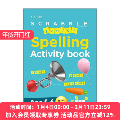 英文原版 Collins SCRABBLE? Junior Spelling Activity Book Age 5-6 柯林斯少儿拼写练习活动书 英文版 进口英语原版书籍