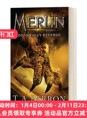 英文原版 Doomraga's Revenge Book 7 Merlin Saga 梅林传奇系列7 儿童幻想侦探冒险小说 T. A. Barron 英文版 进口英语原版书籍