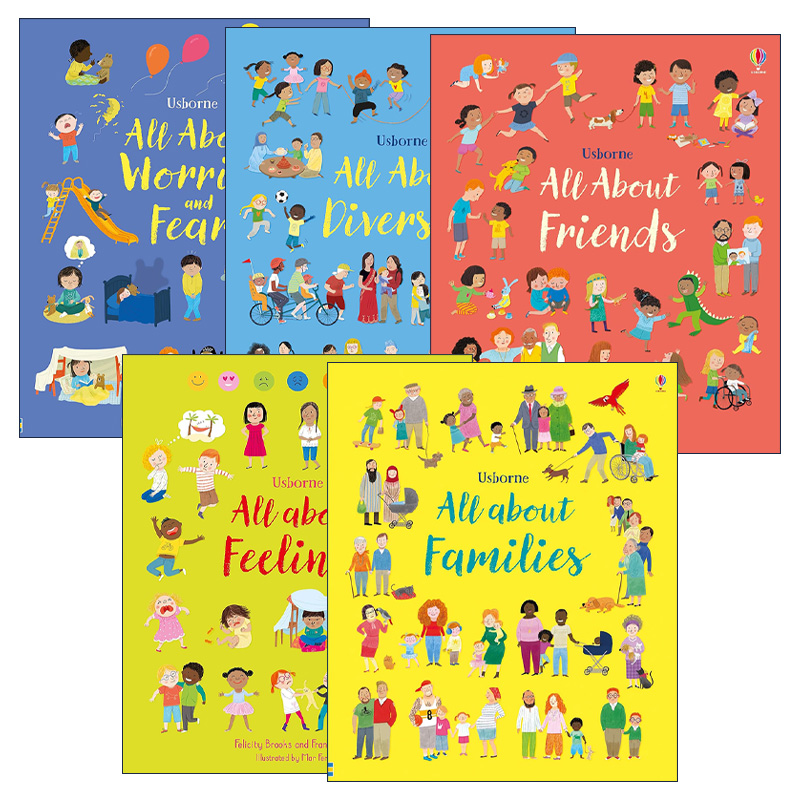 英文原版 All About Feelings/Families/Friends/Diversity/Worries and Fears5册 儿童情商培养启蒙精装绘本 英文版 进口原版书籍