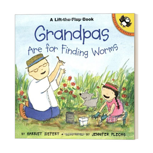 爷爷奶奶喜欢找虫子 英文原版 Grandpas Are for Finding Worms 儿童绘本 翻翻书 Harriet Ziefert 英文版 进口英语原版书籍