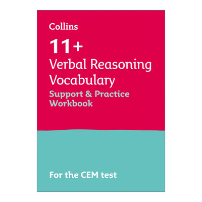 英文原版 Collins 11+ Verbal Reasoning Vocabulary Support 柯林斯英国小升初词汇练习册 针对CEM测试 英文版 进口英语原版书籍