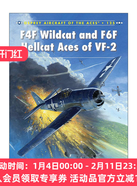 英文原版 F4F Wildcat and F6F Hellcat Aces of VF-2 F4F野猫战斗机及F6F地狱猫战斗机 王牌飞行员系列 英文版 进口英语原版书籍