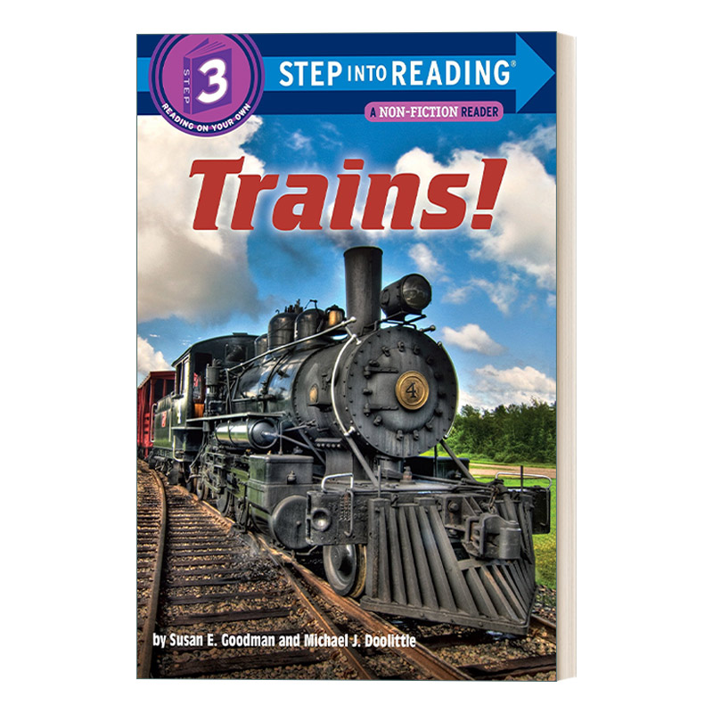 英文原版 Step into Reading Step 3 Trains! 兰登阅读进阶3 火车前进史(百科) 儿童绘本 分级阅读 英文版 进口英语原版书籍 - 实物图