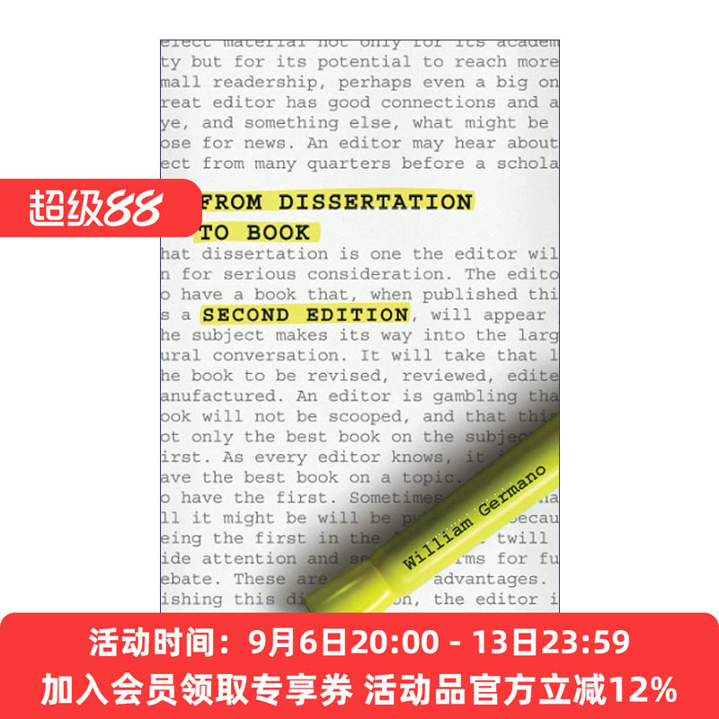 从学位论文到学术专著 英文原版 From Dissertation to Book 第二版 芝加哥写作指南系列 William Germano 英文版 进口英语书籍