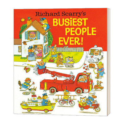忙忙碌碌的人 英文原版 Richard Scarry's Busiest People Ever 斯凯瑞金色童书 精装大开绘本 英文版 进口英语原版书籍