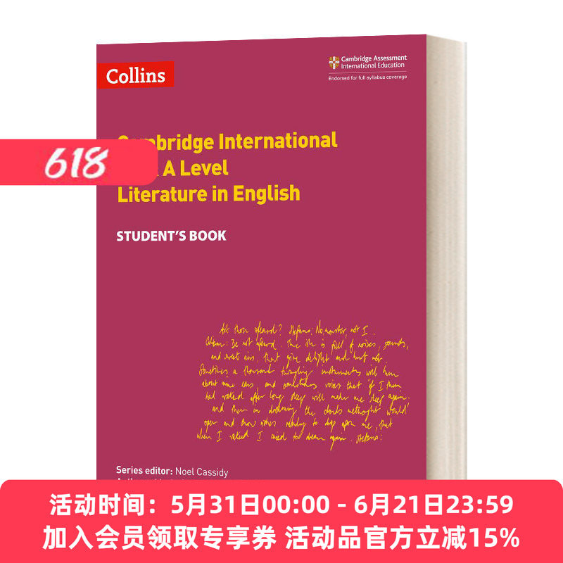 英文原版 Cambridge International AS A Level Literature in English 柯林斯剑桥国际 考试英语文学学生用书 英文版 进口英语书