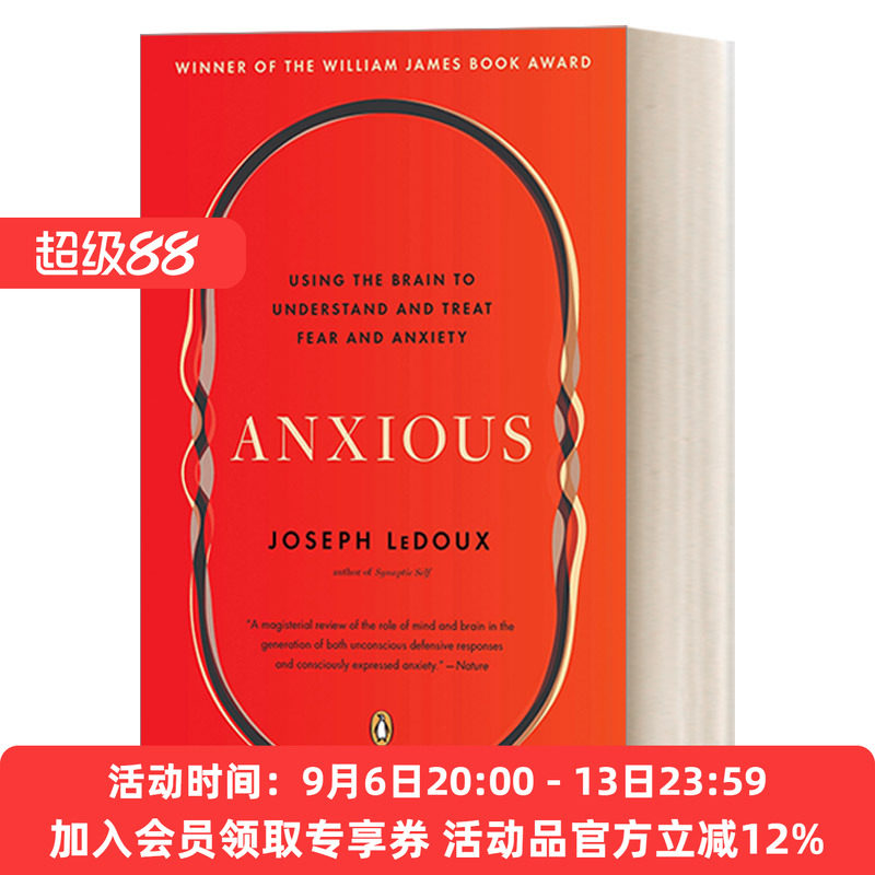 重新认识焦虑 英文原版 Anxious 从新情绪科学到焦虑治疗新方法 心理学 Joseph LeDoux 英文版 进口英语原版书籍