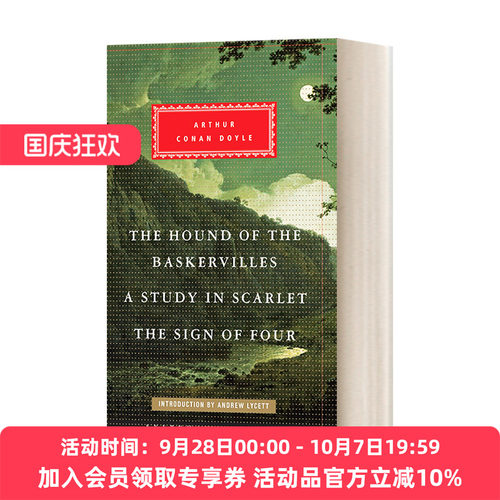 英文原版小说 The Hound of the Baskervilles Study in Scarlet The Sign of Four 福尔摩斯探案 Everyman 英文版 进口英语书籍