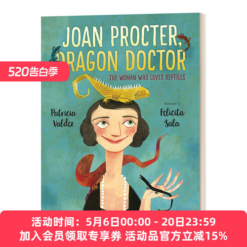 女性开拓者小传 龙医生与科莫多巨蜥 英文原版Joan Procter Dragon Doctor两栖爬行动物学家琼·普罗科特 儿童精装绘本 进口英语书
