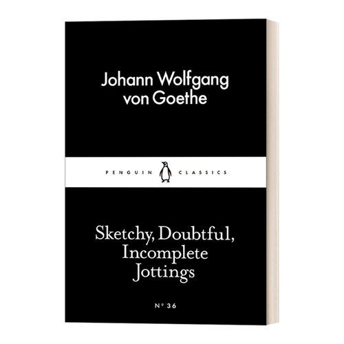 未完成的笔记 英文原版 Sketchy Doubtful Incomplete Jottings 歌德 小黑书 英文版 进口英语原版书籍
