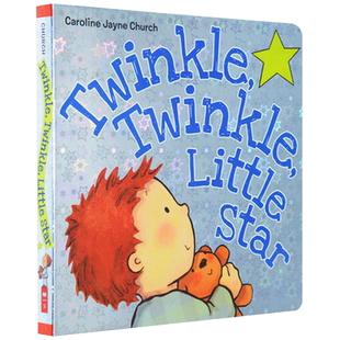 童谣纸板书 英文原版 Star 一闪一闪亮晶晶 Caroline Board Twinkle 进口幼儿书 绘本 Book Little Jayne 满天都是小星星
