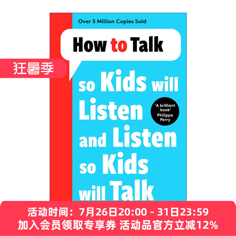 如何说孩子才会听  英文原版 How To Talk So Kids Will Listen And 怎么听孩子才肯说 进口英语原版书籍