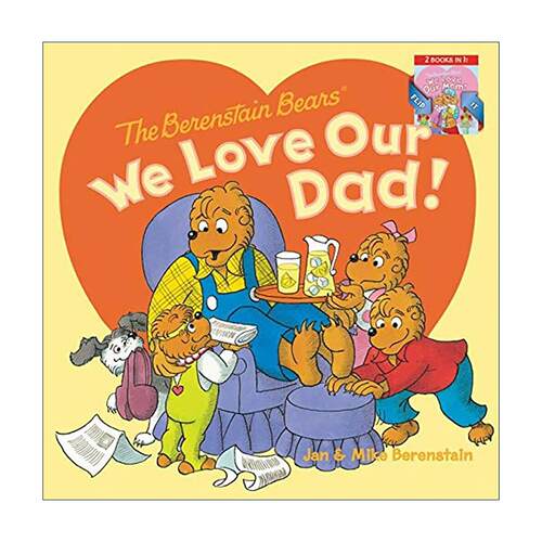 英文原版 The Berenstain Bears We Love Our Dad We Love Our Mom 我爱爸爸妈妈 2合1 贝贝熊 绘本 英文版 进口英语原版书籍
