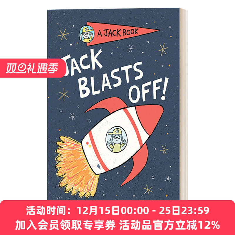 英文原版 A Jack Book 02 Jack Blasts Off 兔子杰克之书系列2 杰克离开了 儿童精装章节桥梁书故事绘本 幽默笑话 英文版 进口书籍