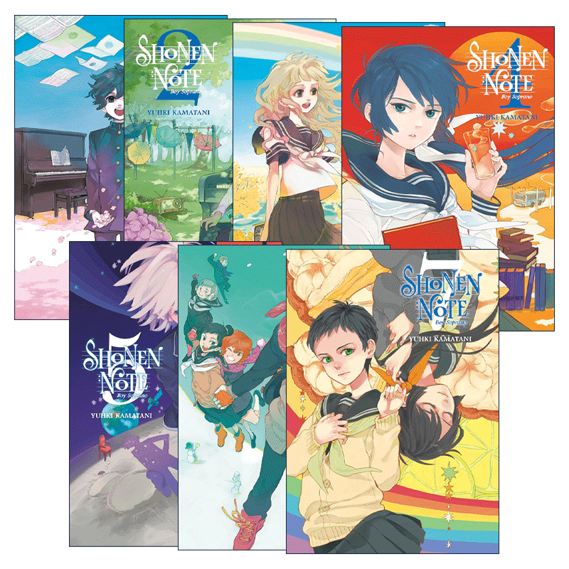 英文原版 Shonen Note Boy Soprano 少年笔记系列1-7册 少年乐谱 治愈系漫画 隐之王作者镰谷悠希 讲谈社 英文版 进口英语原版书籍