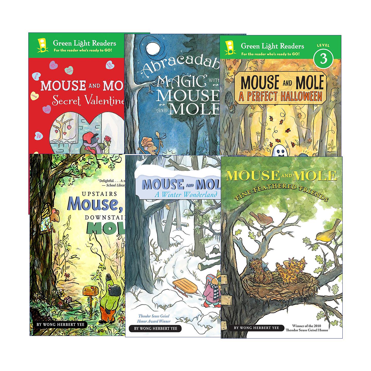 英文原版 Mouse and Mole 老鼠和鼹鼠系列6册 Green Light Readers 绿光分级读物 英文版 进口英语原版书籍