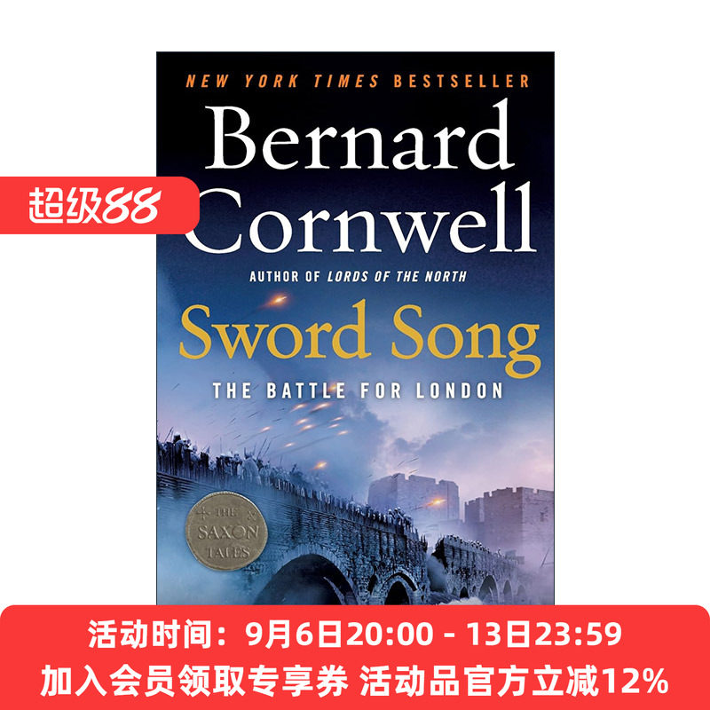 英文原版 Sword Song 撒克逊传说4 剑歌 孤国春秋英剧原著 英文版 进口英语原版书籍