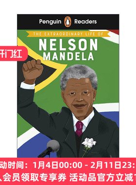 英文原版 Penguin Readers Level 2 The Extraordinary Life of Nelson Mandela ELT Graded Reader 企鹅分级阅读2级 曼德拉传