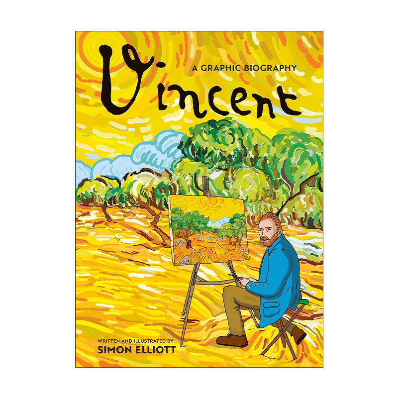 英文原版 Vincent A Graphic Biography 画家梵高 图像小说人物传记精装 英文版 进口英语原版书籍