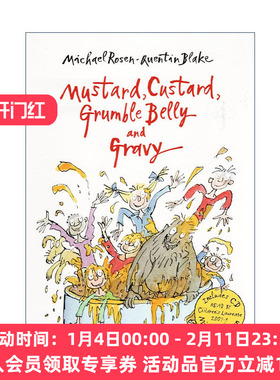 英文原版 Mustard  Custard  Grumble Belly and Gravy 芥末酱 奶油冻 数落肚皮和肉汁 迈克尔罗森儿童诗集 进口英语原版书籍