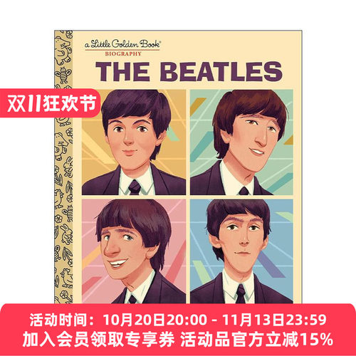 英文原版 The Beatles Little Golden Book Biographies 披头士乐队传记 兰登书屋精装小金书 英文版 进口英语原版书籍