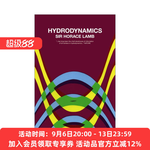 水动力学 英文原版 Hydrodynamics Dover Books on Physics Sir Horace Lamb 英文版 进口英语原版书籍