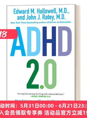 英文原版 ADHD 2.0 注意力缺失症2.0 在分心下茁壮成长的新科学和基本策略 Edward M.Hallowell爱德华·哈洛韦尔 英文版 进口书籍