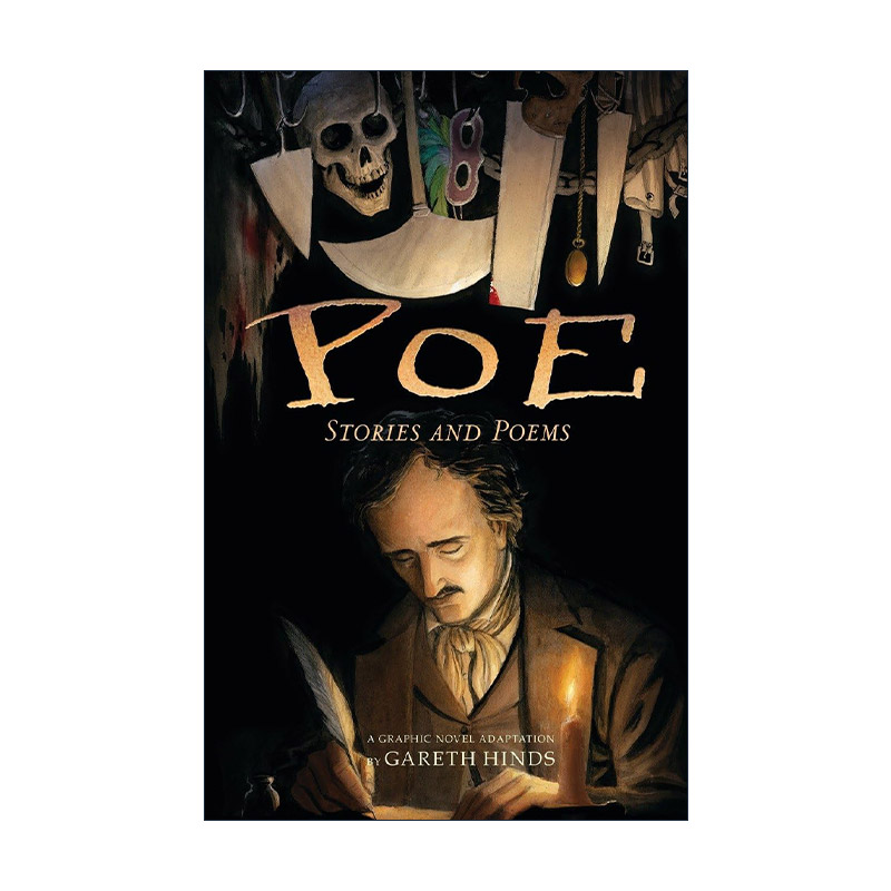英文原版 Poe Stories and Poems 爱伦·坡经典故事与诗歌选集 漫画图像小说 Gareth Hinds 英文版 进口英语原版书籍