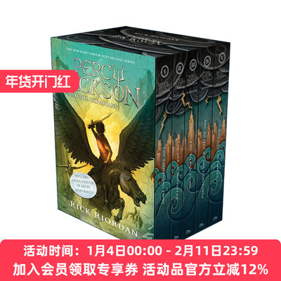 英文原版 Percy Jackson and the Olympians 5 Book Paperback Boxed Set 波西杰克逊 系列1-5 平装套装 英文版 进口英语原版书籍