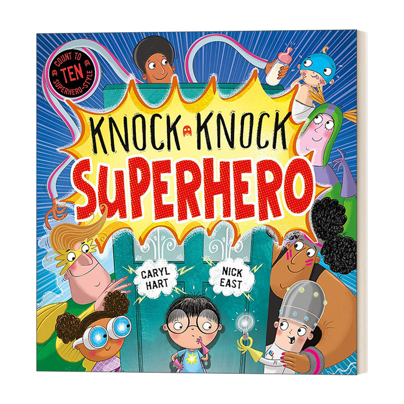 敲敲门的超级英雄 英文原版绘本 Knock Superhero 英文版 进口英语原版书籍