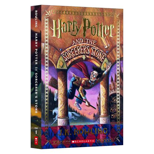 英文原版 哈利波特与魔法石 Harry Potter and the Sorcerer's Stone 彩边版 英文版 进口英语原版书籍