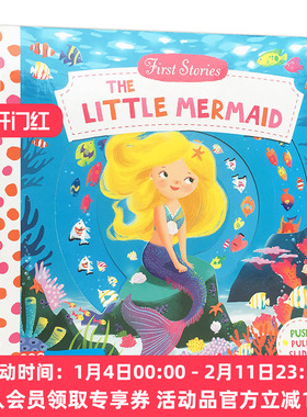 美人鱼 英文原版绘本 Little Mermaid First Stories 童话篇 纸板操作机关书 亲子互动故事书 BUSY系列 英文版儿童英语启蒙认知