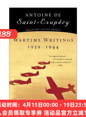 战时文集 英文原版 Wartime Writings 1939-1944 圣埃克苏佩里 英文版 进口英语原版书籍