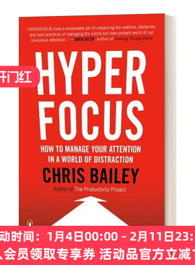 英文原版 Hyperfocus 超聚焦 如何在一个注意力分散的世界中管理你的注意力 Chris Bailey 英文版 进口英语原版书籍
