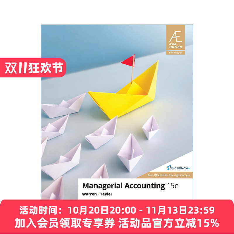 英文原版 Managerial Accounting 管理会计 第15版 英文版 进口英语原版书籍