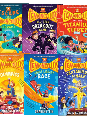 英文原版 Mr. Lemoncello's Library 神奇图书馆系列1-6册 终极真相 图书馆突围 奥林匹克竞赛 美妙的终曲 英文版 进口原版书籍