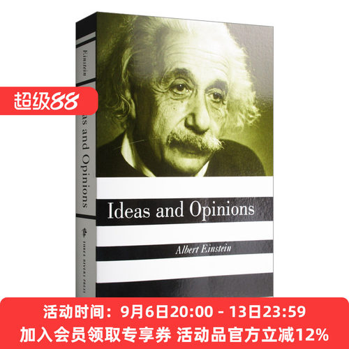英文原版 Ideas And Opinions 想法和意见 爱因斯坦 Albert Einstein 英文版